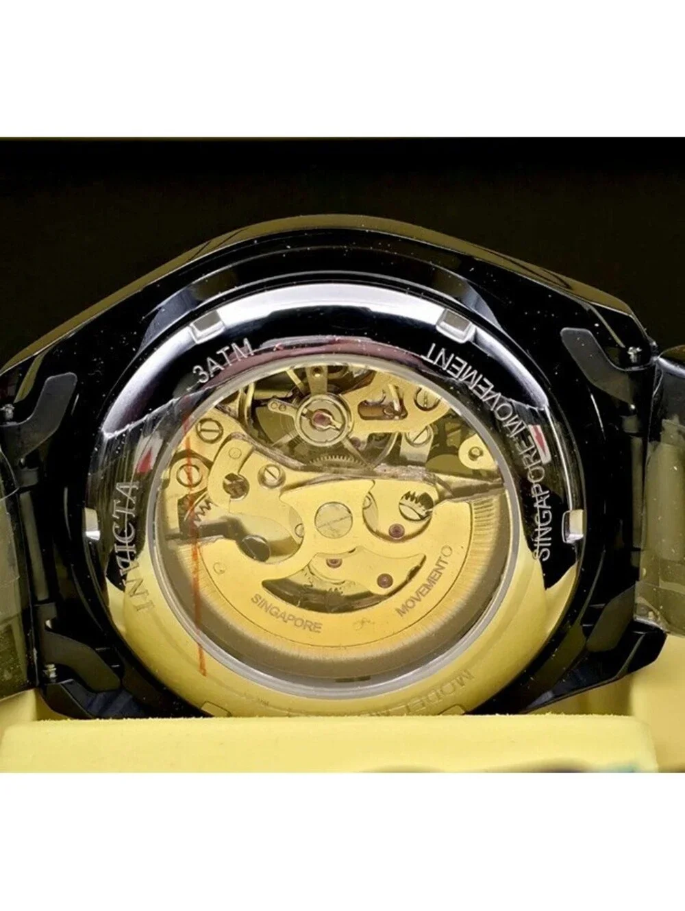 Invicta Objet D Art Glyph Automatic Men's Watch Skeleton Dial-43mm, Black 69761
